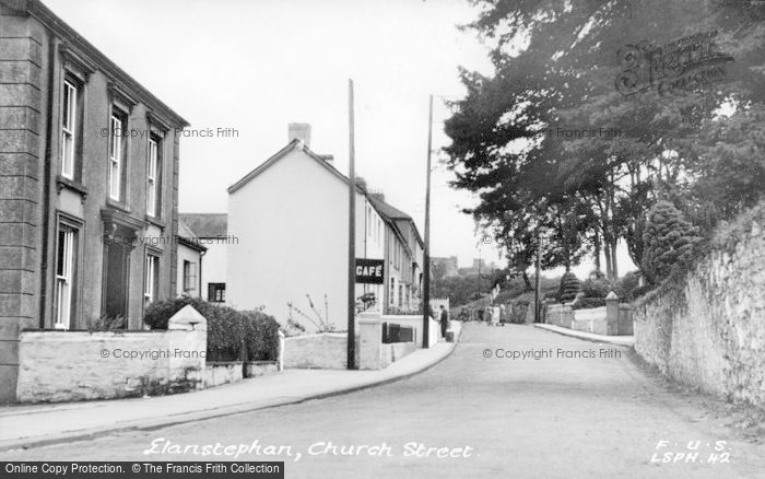 Photo of Llansteffan, Church Street c.1955