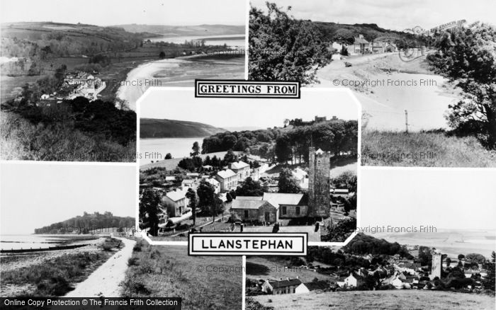 Photo of Llansteffan, Composite c.1960