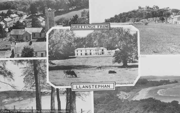 Photo of Llansteffan, Composite c.1960