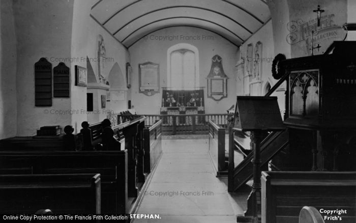 Photo of Llansteffan, St Stephan's Church, Interior c.1955