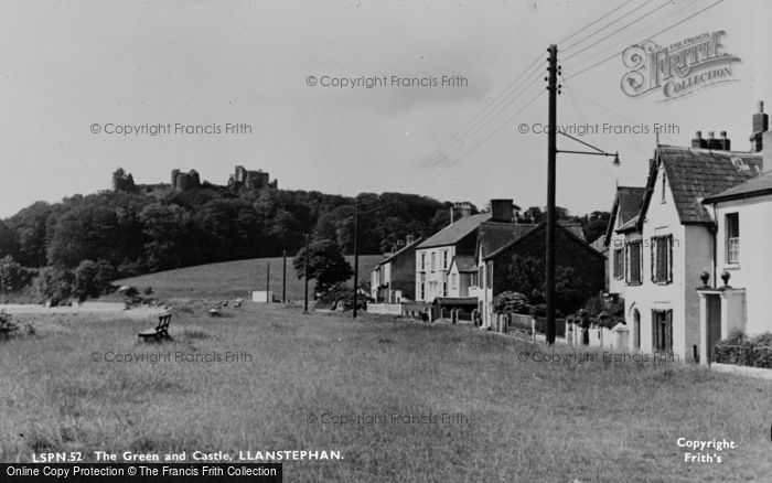 Photo of Llansteffan, The Green And Castle c.1955
