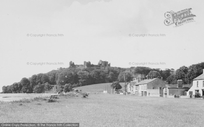 Photo of Llansteffan, The Green And Castle c.1955