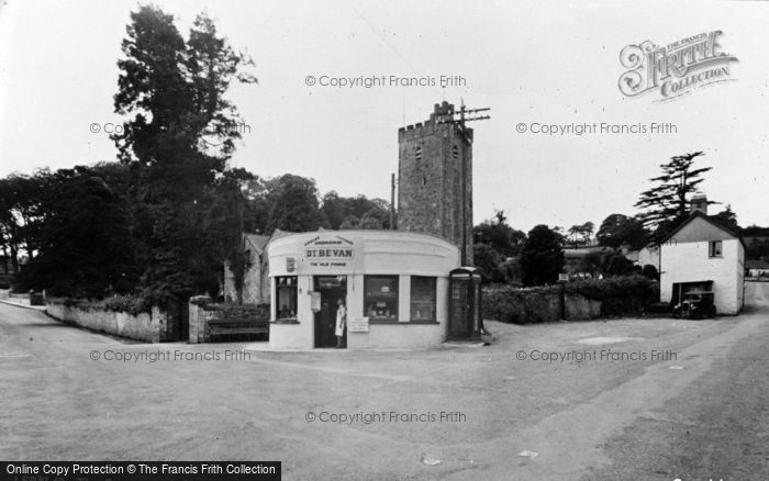 Photo of Llansteffan, The Square And St Stephan's Church c.1955