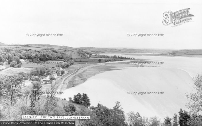 Photo of Llansteffan, The Two Bays c.1960