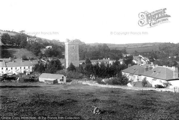 Photo of Llansteffan, Village And St Stephen's Church From The South 1893