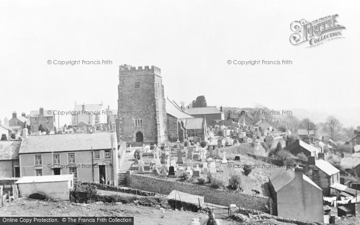 Photo of Llantrisant, The Churchyard And Village c.1955