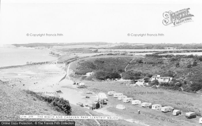 Photo of Llantwit Major, Beach And Caravan Park c.1960