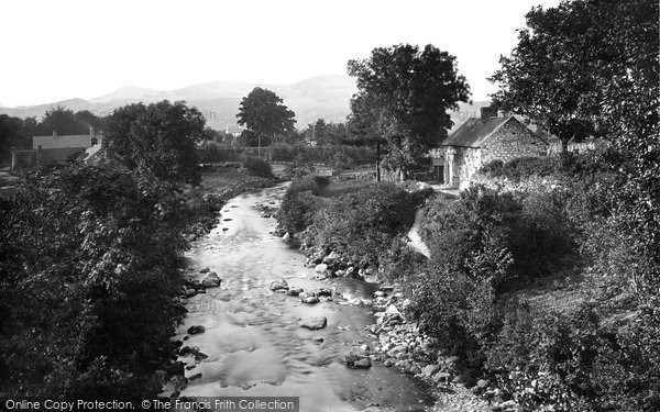 Photo of Llanuwchllyn, view from the Bridge 1888
