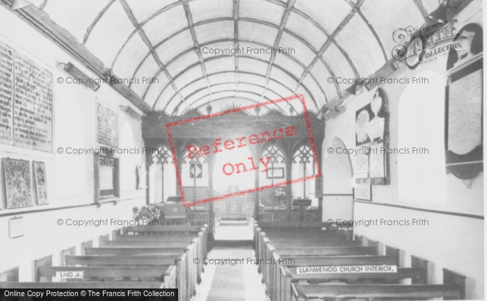 Photo of Llanwenog, St Wenog's Church Interior c.1955