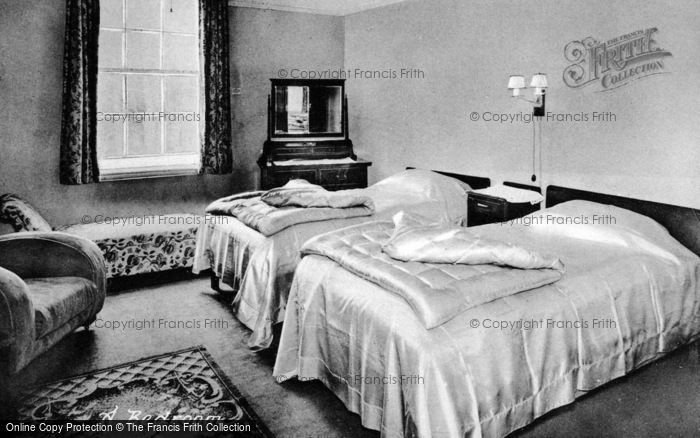 Photo of Llanwrtyd Wells, Abernant Lake Hotel, A Bedroom c.1955
