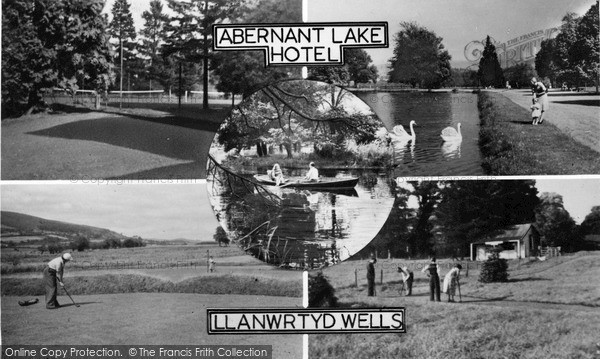 Photo of Llanwrtyd Wells, Abernant Lake Hotel Composite c.1955
