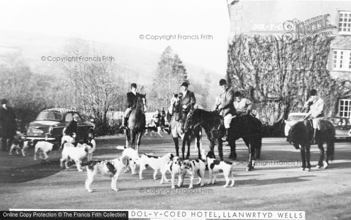 Photo of Llanwrtyd Wells, Boxing Day Hunt Meet, Dol Y Coed Hotel c.1960