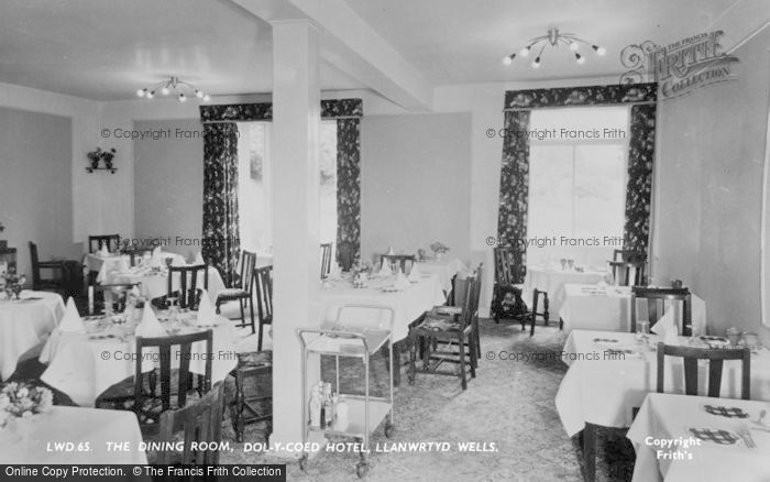 Photo of Llanwrtyd Wells, Dol Y Coed Hotel, The Dining Room c.1960