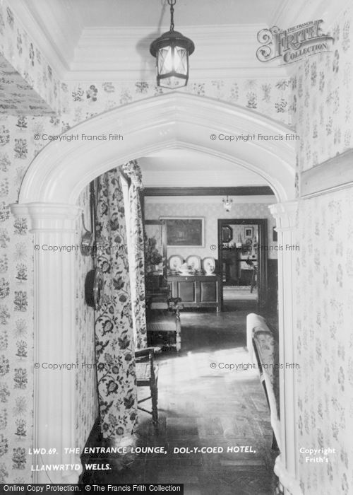 Photo of Llanwrtyd Wells, Dol Y Coed Hotel, The Entrance Lounge c.1960