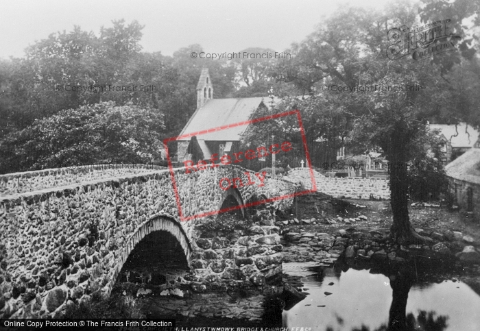 Photo of Llanystumdwy, Bridge And St John The Baptist's Church 1897