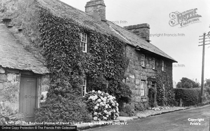 Photo of Llanystumdwy, The Boyhood Home Of David Lloyd George c.1955