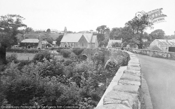 Photo of Llanystumdwy, The Bridge And Church c.1955