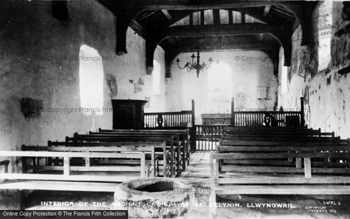 Photo of Llwyngwril, Ancient Church Of St Celynin, Interior c.1920