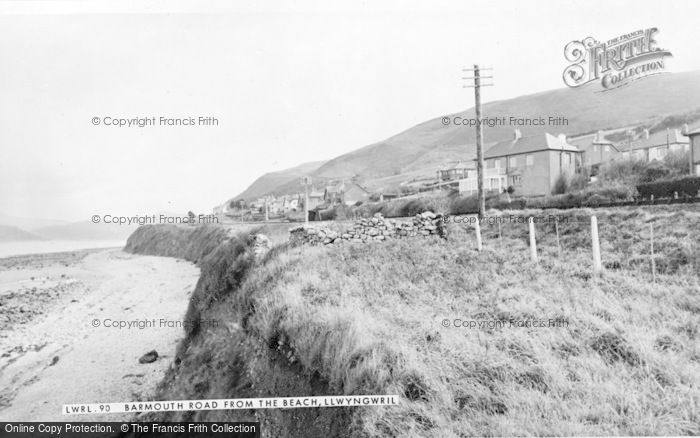 Photo of Llwyngwril, Barmouth Road From The Beach c.1960