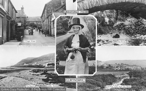 Photo of Llwyngwril, Composite c.1955