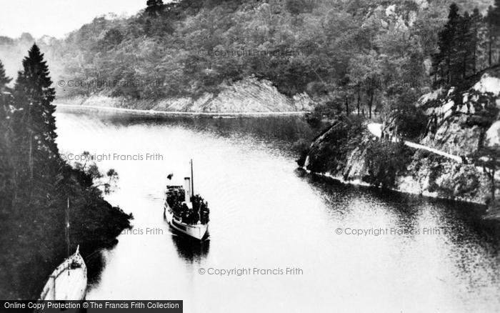 Photo of Loch Katrine, Steamer Approaching Trossachs Pier c.1930