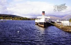 Pleasure Steamer Alongside Balloch Pier c.1990, Loch Lomond
