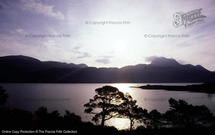 Photo of Loch Maree, And Siloch From Bridge Of Grudie At Dawn c.1985