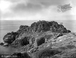 Logan Rocks, Castle Treen And The Scilly Boat 1928, Logan Rock