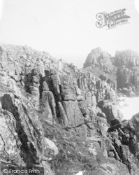 Logan Rocks, Castle Treryn c.1900, Logan Rock
