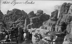 Logan Rocks, On The Rocks c.1871, Logan Rock