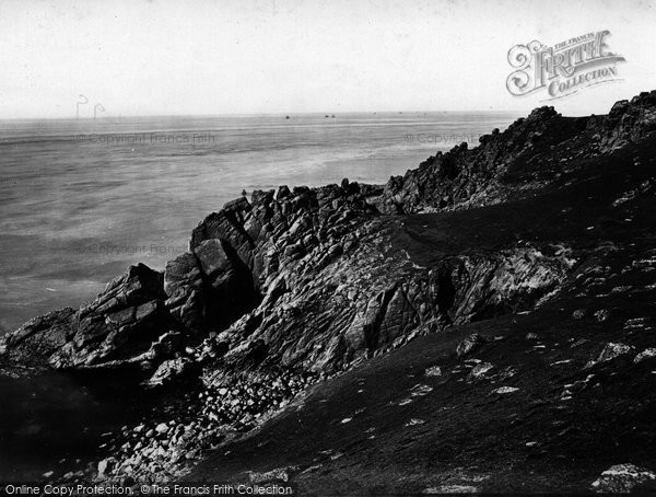 Photo of Logan Rocks, Tol Peden Penwith c.1876