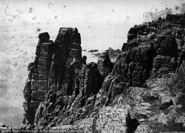 Photo of Logan Rocks, Tol Peden Penwith c.1876