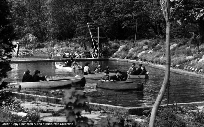 Photo of Loggerheads, Boating On The Lake c.1935