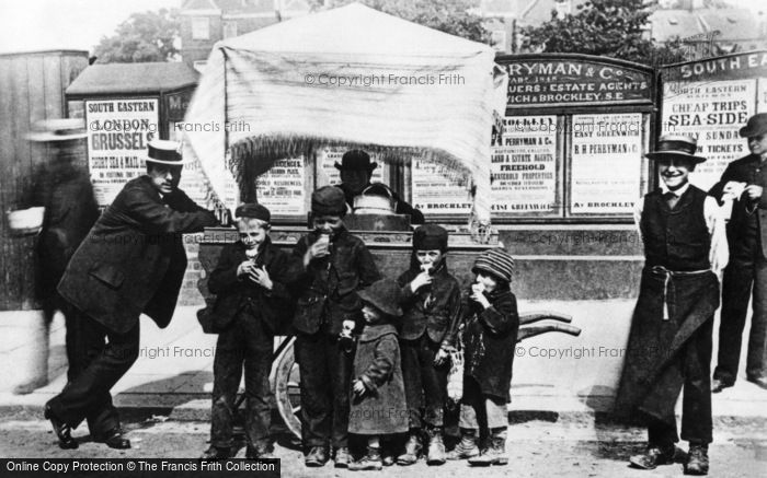 Photo of London, A Hokey Pokey (Ice Cream) Stall, Greenwich 1884