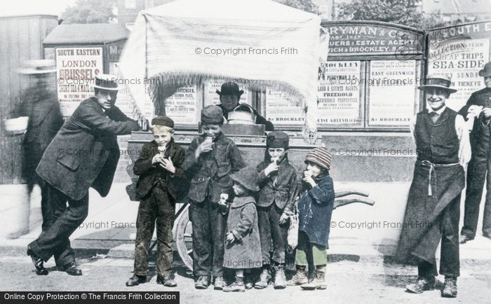 Photo of London, A Hokey Pokey (Ice Cream) Stall, Greenwich 1884