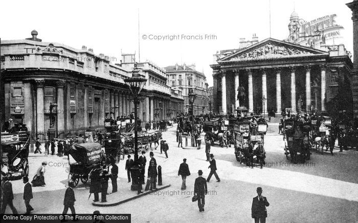 Photo of London, Bank Of England And Royal Exchange 1886