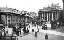 Bank Of England And Royal Exchange 1886, London