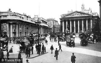 London, Bank of England and Royal Exchange 1886