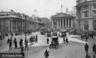 London, Bank of England and Royal Exchange 1908