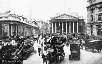 London, Bank of England and Royal Exchange c1910