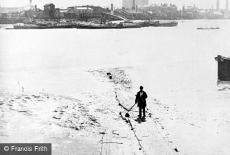 London, Battersea from the River Thames c1900