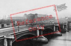 Blackfriars Bridge Railway Station c.1890, London