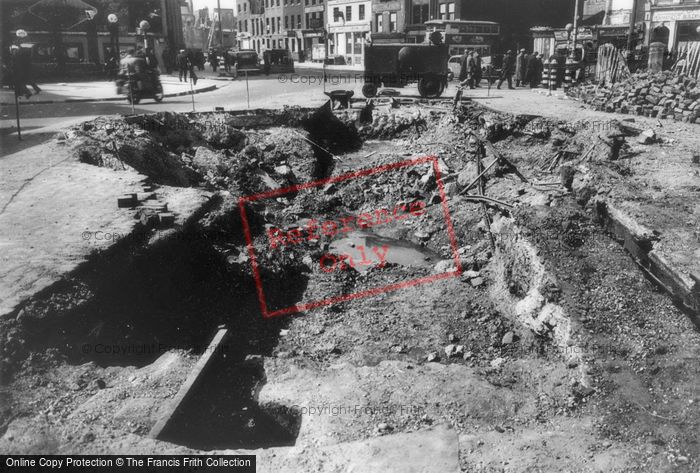 Photo of London, Bomb Crater c.1940