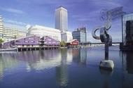 Canary Wharf From The Thames 1998, London