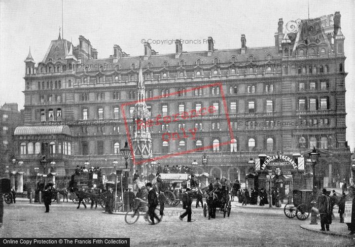 Photo of London, Charing Cross, The Hotel And Railway Station c.1895