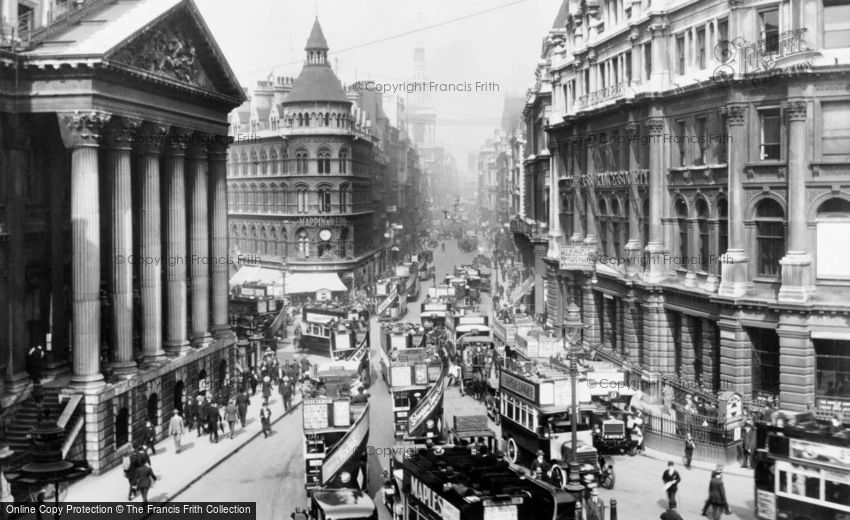 London, Cheapside and Mansion House 1915