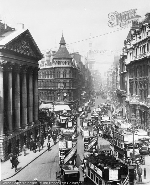 Photo of London, Cheapside And Mansion House 1915