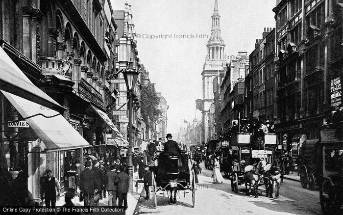 Photo of London, Cheapside And St Mary Le Bow Church c.1895