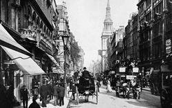 Cheapside And St Mary-Le-Bow Church c.1895, London