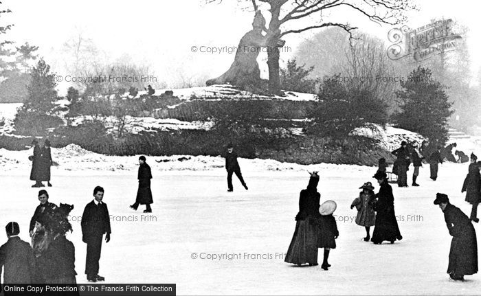 Photo of London, Crystal Palace Park, Ice Skating c.1890